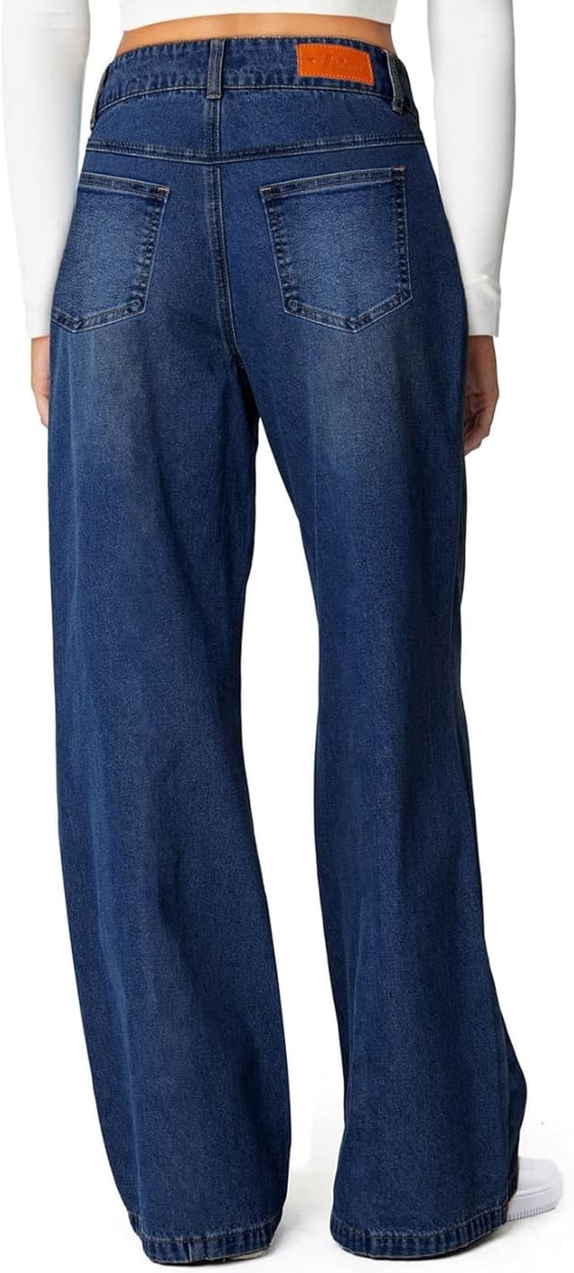 Detalle 2 de Sidefeel Wide Leg Jeans high waist 65% cotton