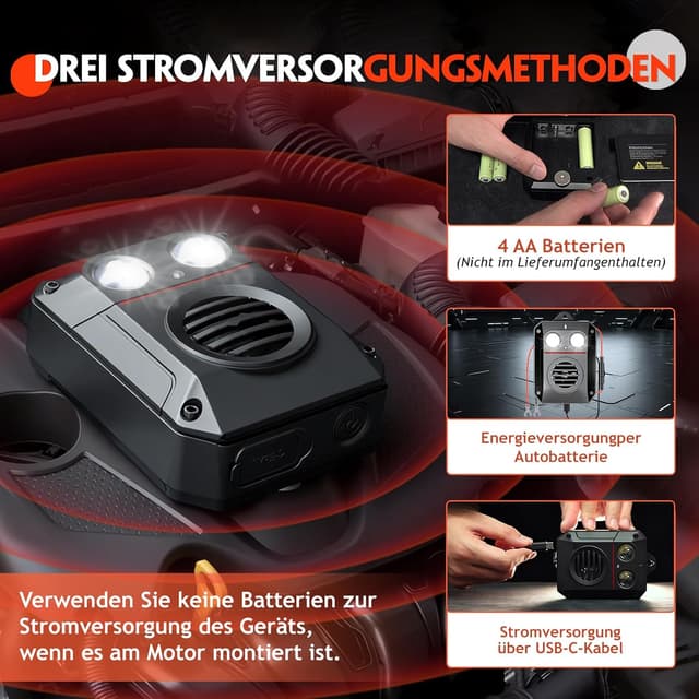 Detalle de Ultraschall-Marderschreck 100 m² mit Blitzlicht