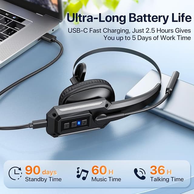 Thumbnail 4 de CPTEA Trucker Bluetooth Headset 60Hrs