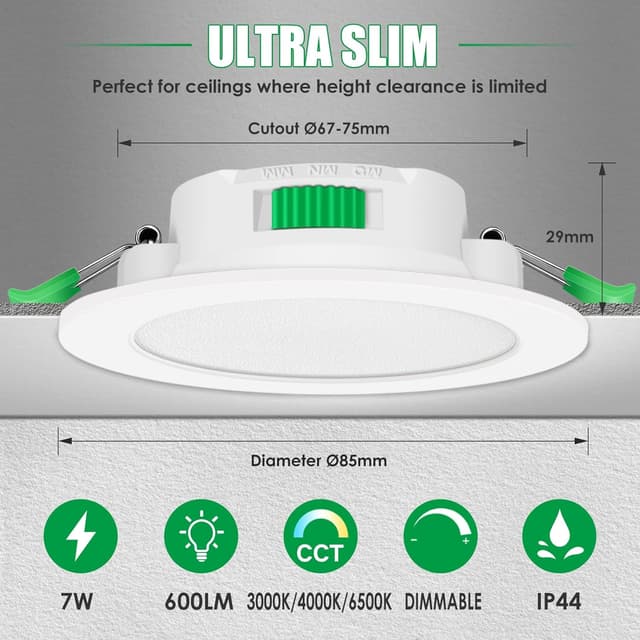 Thumbnail 1 de ALUSSO LED Einbaustrahler 68mm 7W IP44