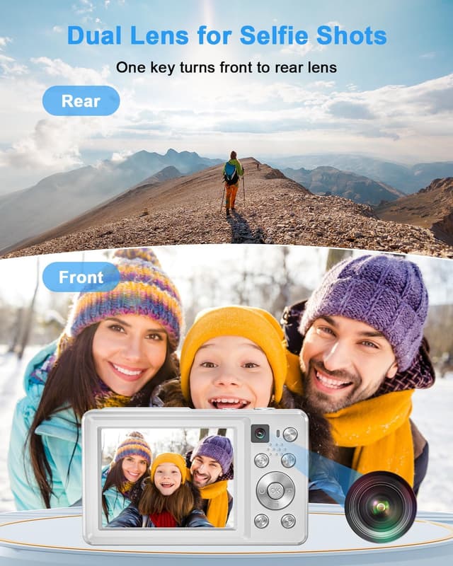 Detalle 2 de Camkory 4K 64MP Digitalkamera mit 16x Zoom