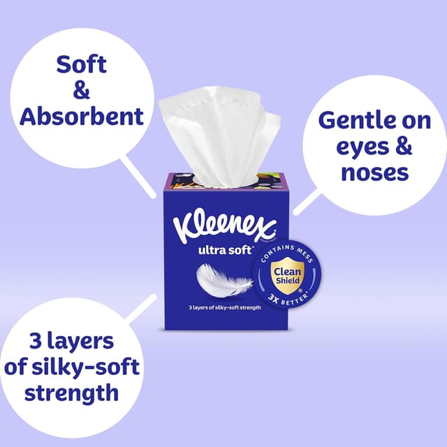 Detalle 2 de Kleenex Ultra Soft Facial Tissues 80 per box