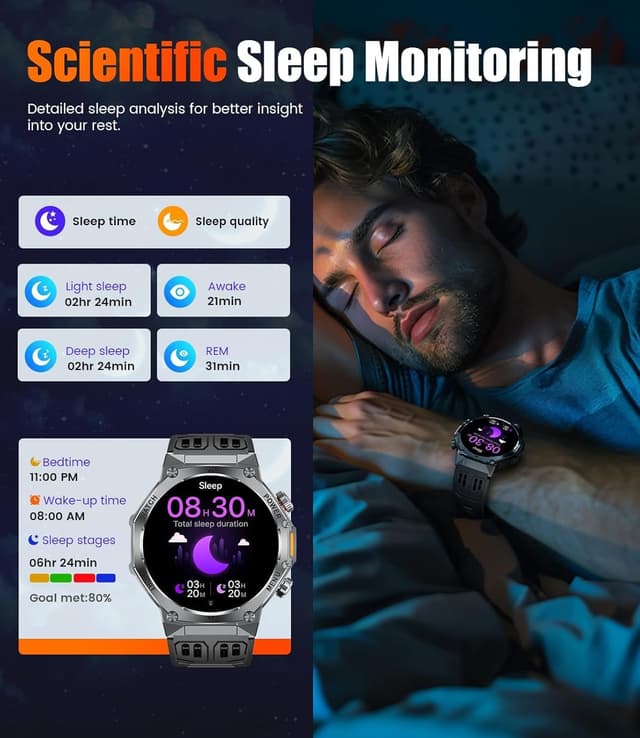 Thumbnail 6 de LIGE 2025 Montre Connectée Homme 1,75