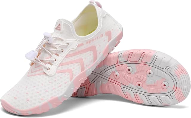 Detalle de SAGUARO Badeschuhe für Damen & Herren: leichte Wasserschuhe mit schnell trocknendem Mesh und rutschfester Sohle (EU 35–48)