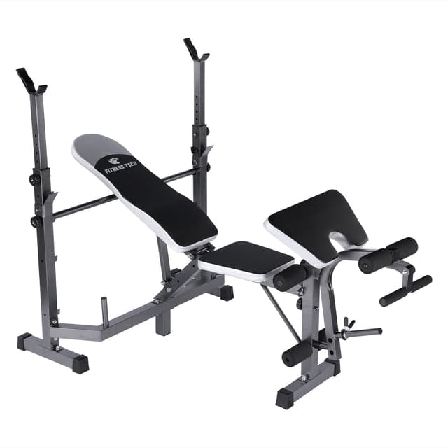 Imagen de Fitness Tech Banco de musculación reclinable con rack para pesas 🏋 en OfertitasTOP