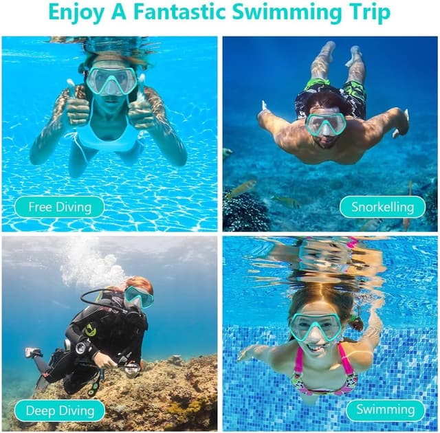 Detalle 2 de AOOSA snorkel mask 180° panoramic view