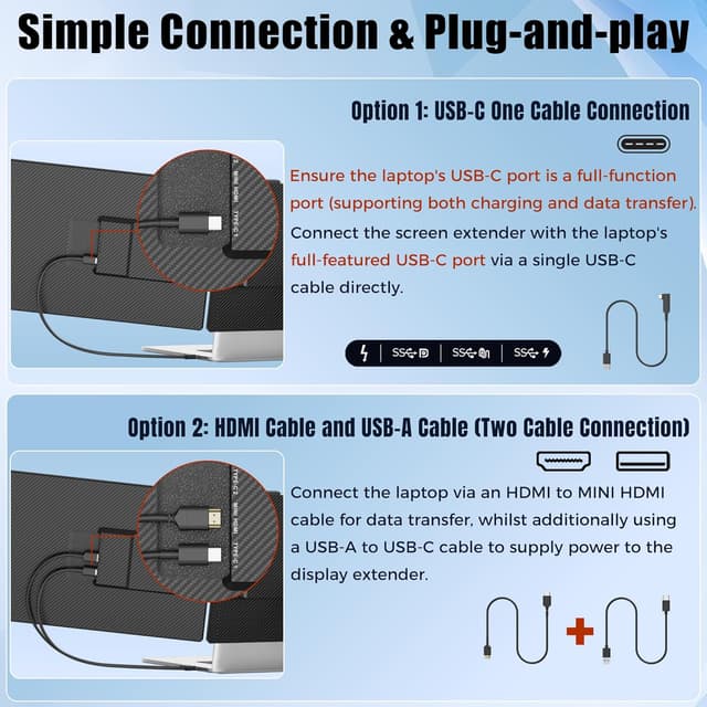 Thumbnail 5 de siaviala 14" Laptop Screen Extender 1080p portable monitor