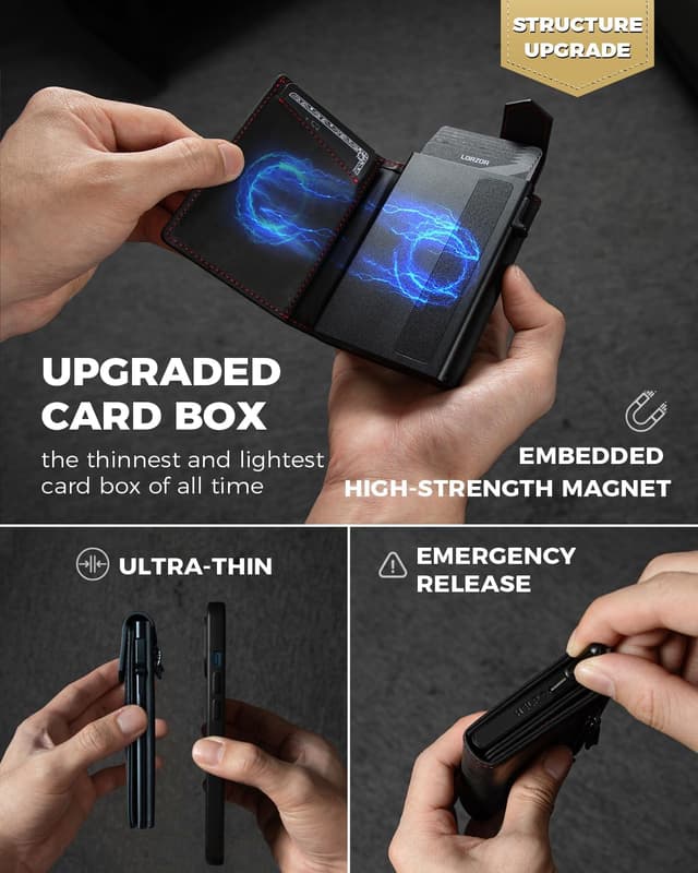 Detalle de Airtag wallet magnetic closure, 48N