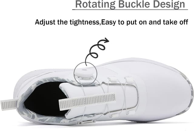 Detalle de Solamni Men’s Golf Shoes Waterproof Spikeless Trainers – Anti-slip Outdoor Casual Golf Footwear