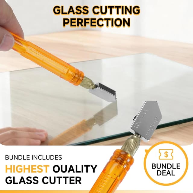 Detalle de Kalawen Glasschneider für Flaschen – Edelstahl-Bottle-Cutter Kit mit verstellbarem Rad