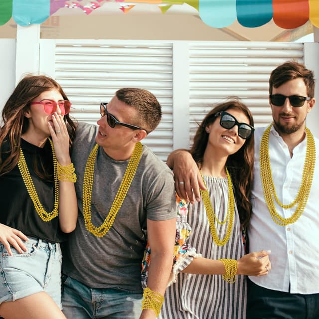 Thumbnail 3 de EOBOH 100PCS Bead Necklace 33" Mardi Gras Party