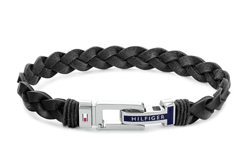 Detalle de Tommy Hilfiger 2790307 pulsera cuero trenzado negra