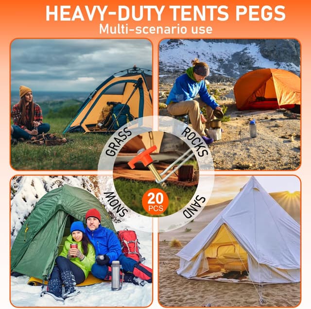 Thumbnail 5 de RIZENCE tent pegs set 20cm heavy duty