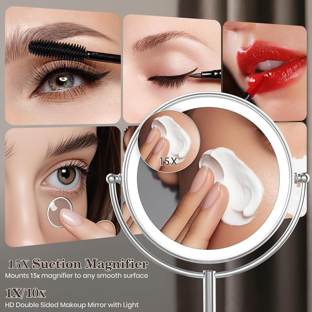 Thumbnail 1 de VESAUR Upgraded 11" Lighted Vanity Mirror 15X 💄