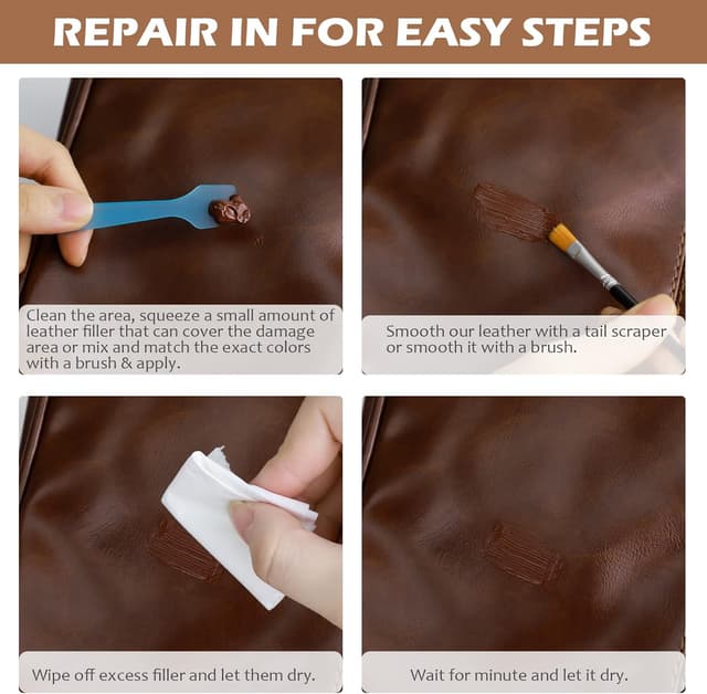 Detalle de Kit réparation cuir SEISSO 18 pièces