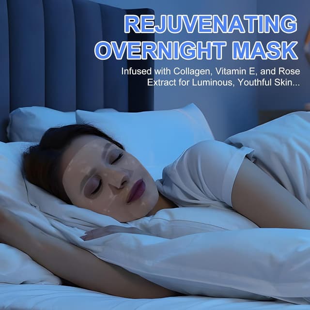 Detalle de Collagen Maske Overnight (6 Stück) – Tiefenwirksame Anti-Falten & Lifting-Maske für alle Hauttypen