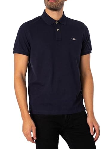 Detalle 2 de GANT Shield Polo piqué Evening Blue L para hombre
