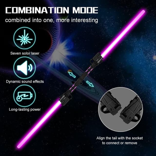 Thumbnail 4 de AYESY 7 Couleurs Sabre Laser rétractable 44-74cm