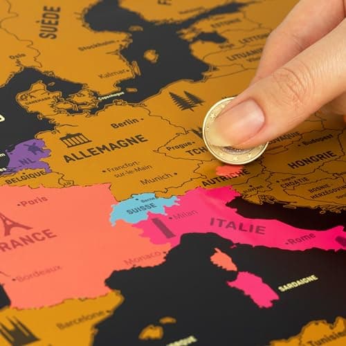 Thumbnail 2 de envami® Carte du Monde à Gratter – 68 x 43 cm 🌍