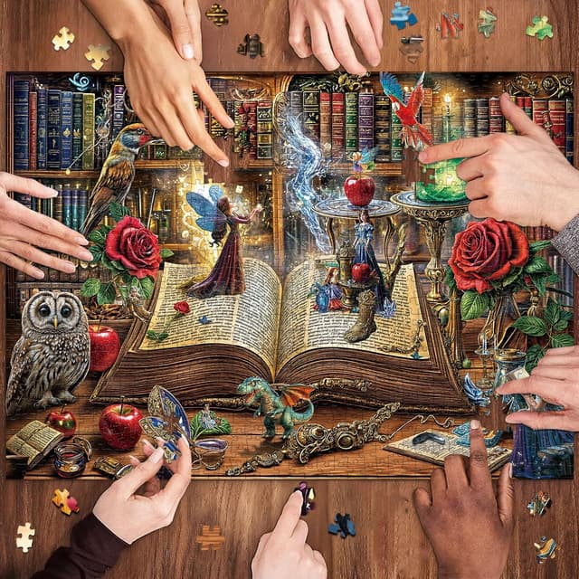 Detalle de Fantasy Secrets: Zauberbuch Puzzle mit 1000 Teilen (70 x 50 cm) – für Erwachsene und die ganze Familie