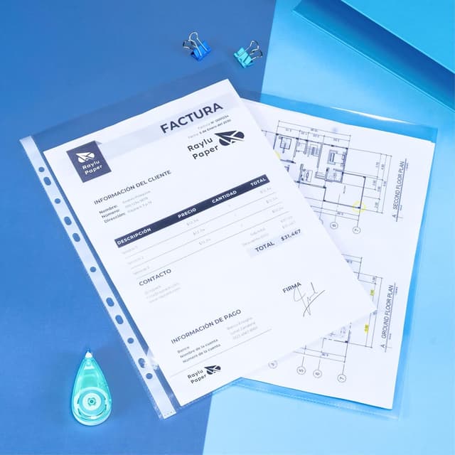 Thumbnail 3 de Raylu Paper Fundas multitaladro A4 90µ 100 uds