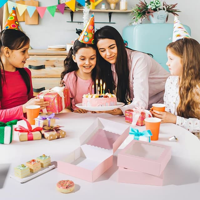 Thumbnail 5 de PFAMKEER 6x6x2.5 Inch Cake Box (60 pcs) 🎂