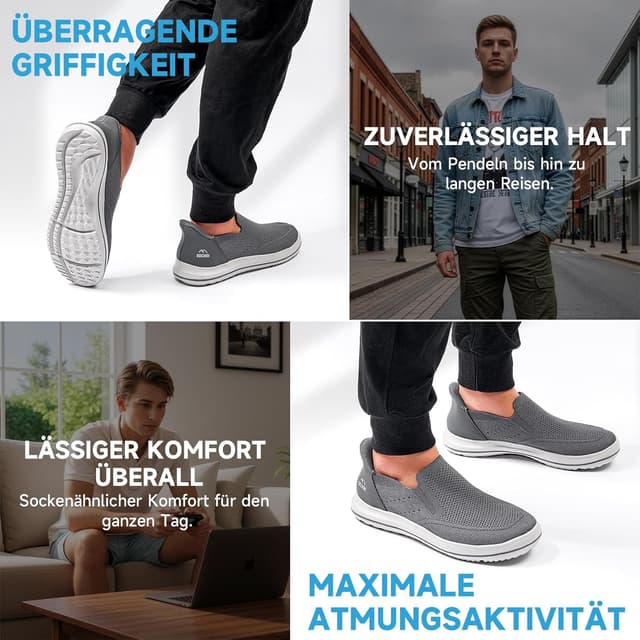 Thumbnail 4 de ODCKOI Baskets Hommes Enfiler Sans Lacets