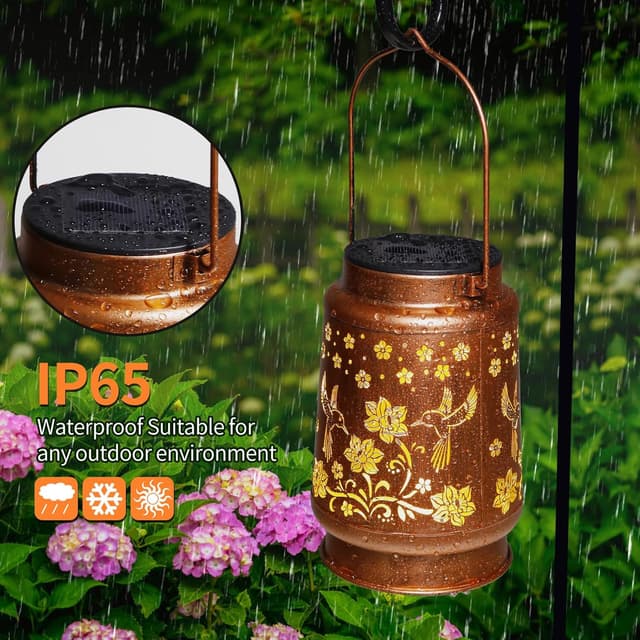 Thumbnail 5 de 2 Pack Solar Lanterns Outdoor Waterproof Hanging Lights 2 Pack ⌁🎇