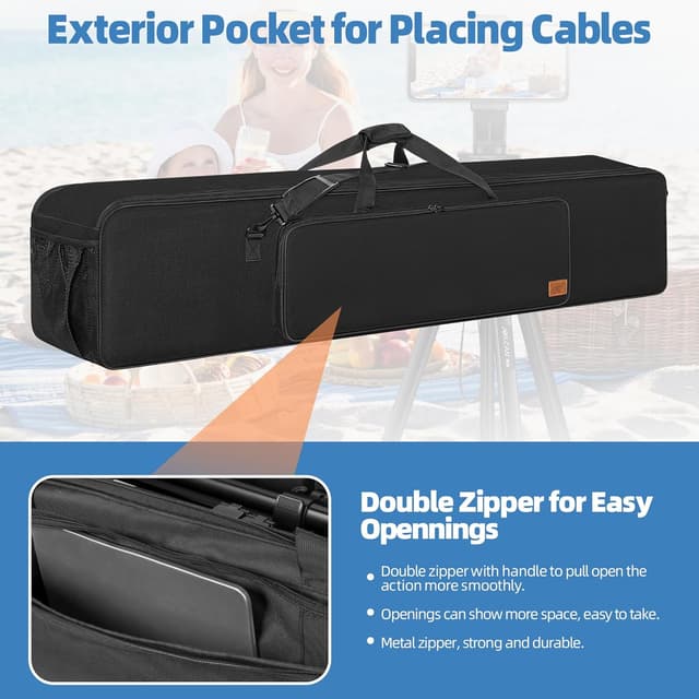 Detalle de 152.4cm Tripod Bag – Waterproof padded carry case for light stands, tripods & audio gear