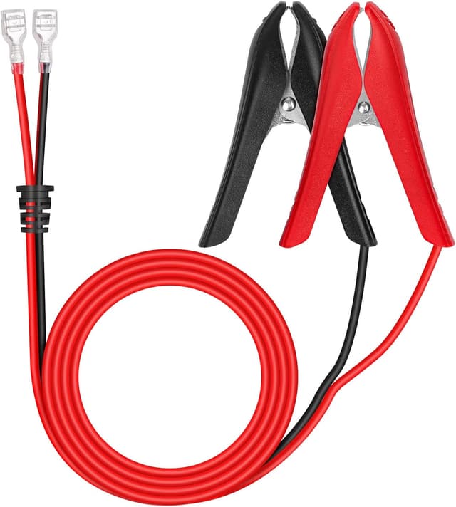 Detalle de JatilEr Krokodilklemmen mit 1,8 m Kabel – 12V, Kupferkern, 18 AWG