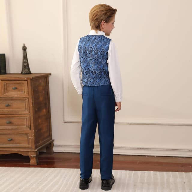 Thumbnail 2 de SANMIO Boys Suit 4 Piece Slim Fit 5-12