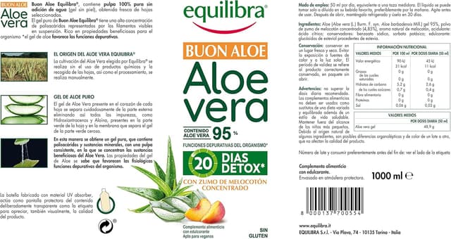 Thumbnail 4 de Buon Aloe Vera 95% - Suplemento Detox de Pura Pulpa 🍑