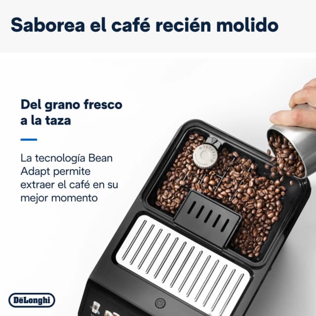 Detalle 1 de DeLonghi Eletta Explore ECAM450.86.T con bebidas frías y calientes