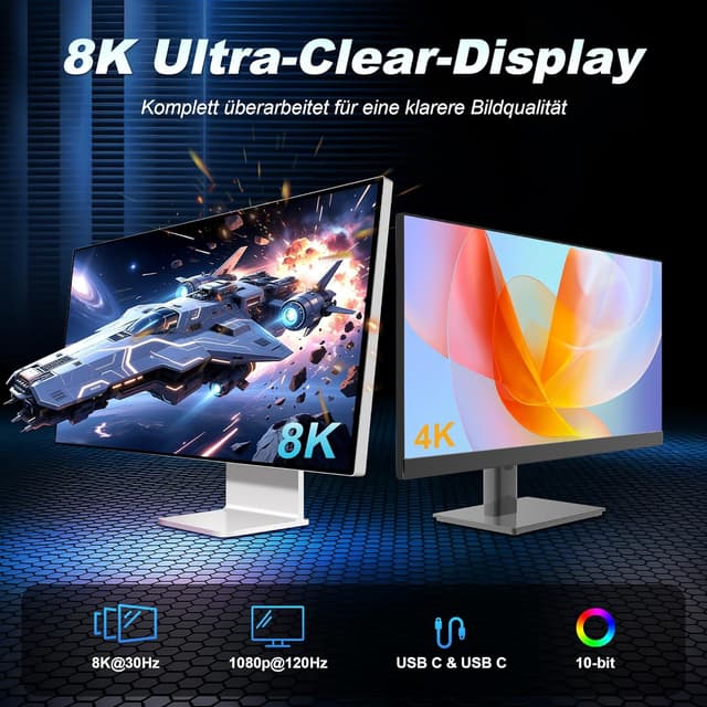 Detalle de ZIKNYDO USB C Kabel 2 m mit 20 Gbps