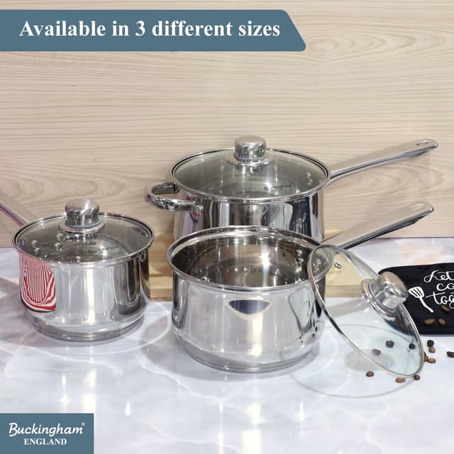 Detalle de Buckingham Stainless Steel Saucepan Set 3