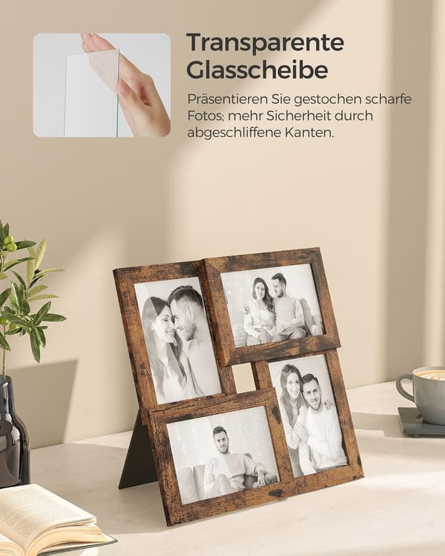 Detalle 2 de SONGMICS Collage-Bilderrahmen 4er Set 10 x 15