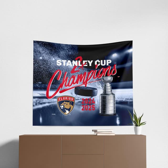 Detalle de Northwest NHL Unisex-Adult Modern Florida Panthers wall banner (34 x 40 in)