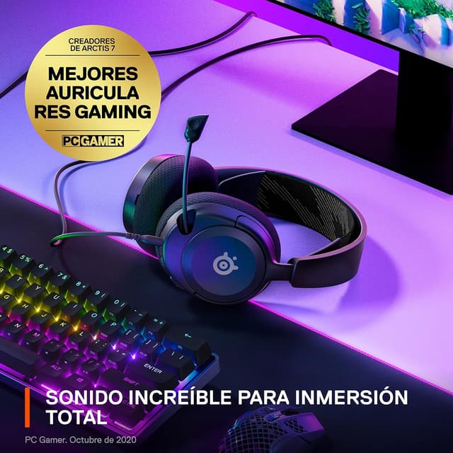 Detalle de SteelSeries Arctis Nova 1 🎧 Cascos Gaming con Audio 360° Multisistema