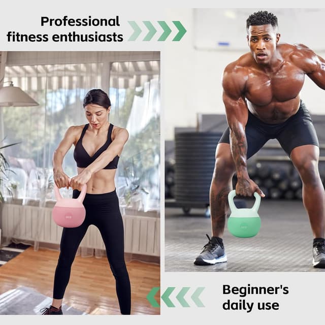 Thumbnail 6 de HCT STYLE kettlebell morbido in gomma 4/6/8 kg con maniglia antiscivolo