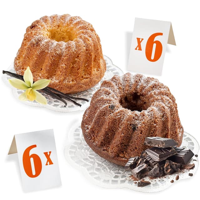 Detalle de OU YES! Mix Muffins (12 x 51 g) – Vanille & Kakao, einzeln verpackt