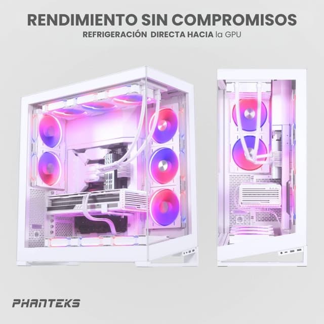 Detalle 2 de Phanteks NV9 Full Tower con doble cristal templado y USB-C (blanca)