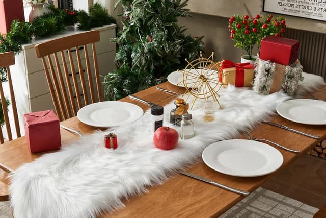 Detalle 2 de DAOXU chemin de table blanc, 30x150 cm