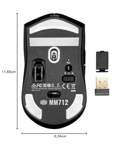 Thumbnail 13 de Cooler Master MM712 RGB-LED Ratón Gaming Inalámbrico 🕹️ Ultraligero 59g