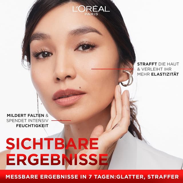 Detalle de L’Oréal Paris Revitalift Tagespflege Anti-Aging mit Pro-Elastin & Bienenwachs (Packung mit 2) – 50 ml