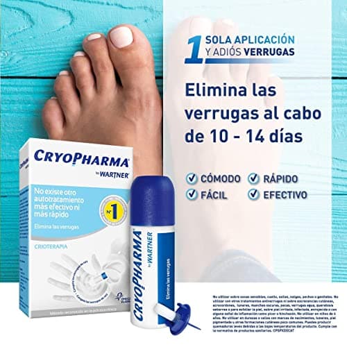 Detalle de Cryopharma Tratamiento Anti Verrugas en spray Cryogenización de verrugas comunes y plantares (50 ml)