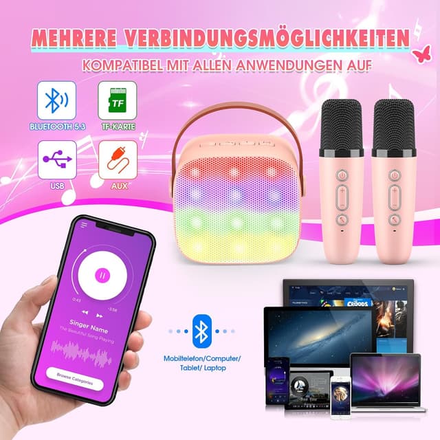 Detalle 2 de Dislocati Karaoke Maschine mit 2 Mikrofonen