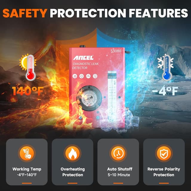 Thumbnail 5 de ANCEL S3000-US Smoke Machine Leak Detector