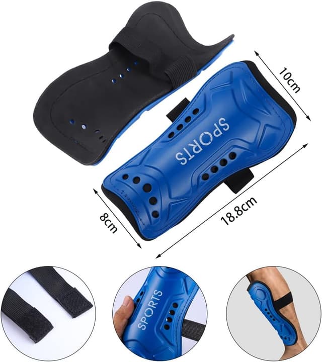 Detalle de Yoosso Kids shin pads for football 10 x 19 cm