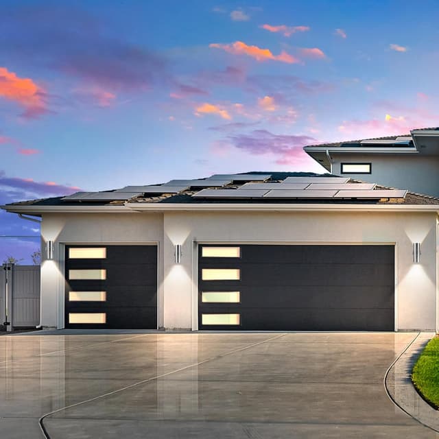 Detalle 2 de Kerry Outdoor Wall Lights stainless steel IP44 LED up down mains wall sconces (silver)