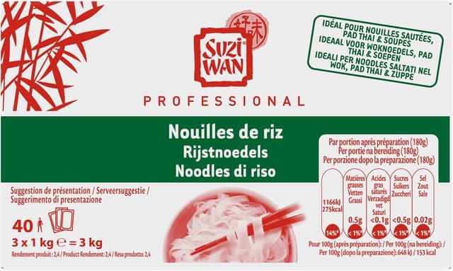 Detalle 2 de SUZI WAN Nouilles de Riz 3 Kg
